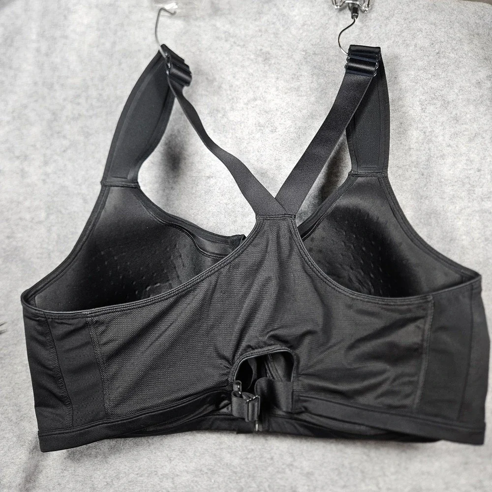 LIVI Lane Bryant Black Max Support Sports Bra High Impact Workout Sz 46F READ
